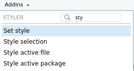 L'extension styler permet de formater votre code dans un style particulier